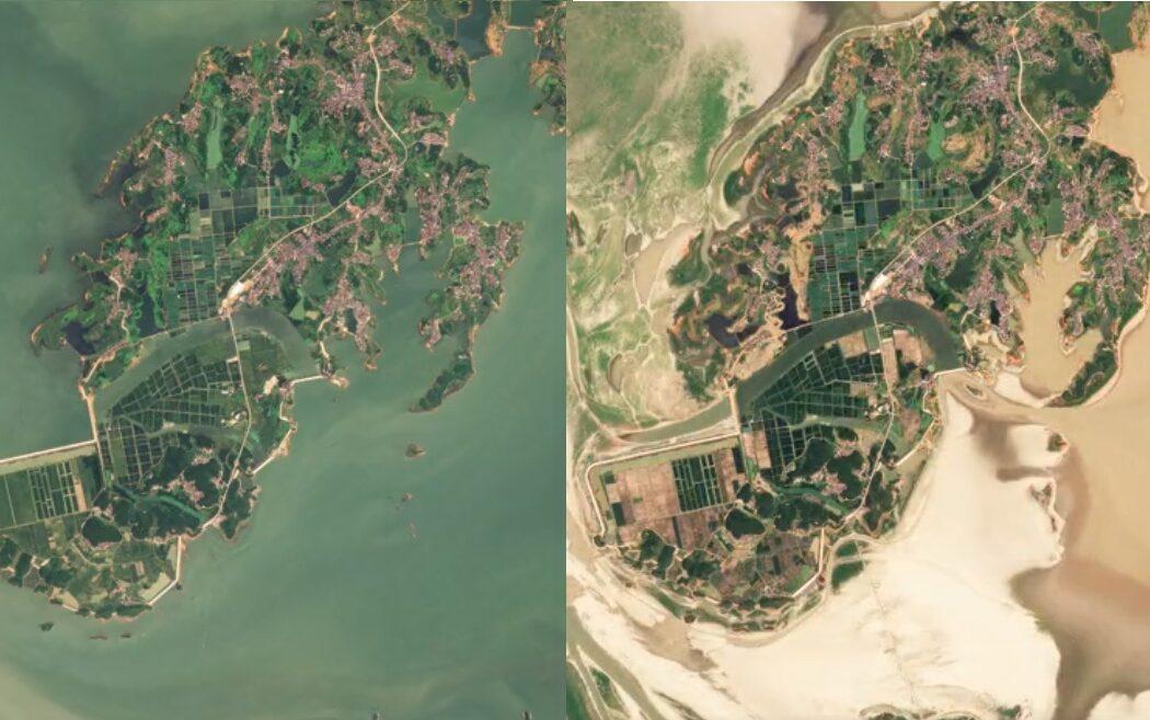 Susza w Chinach /fot. zdjęcie satelitarne BBC(twitter)