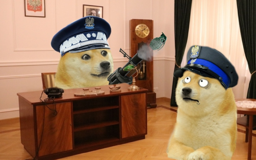 [MEMY] Wybuch w Komendzie Głównej Policji. Co tam się stało? /fot. Doge is Alive in Poland